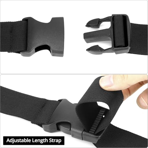 QWORK 4 Pack Heavy-Duty Kayak Wall Hanging Storage Strap - Adjustable 74" Nylon Strap for Kayaks, SUP Paddle Boards, Canoes, Surfboards, & Snowboards