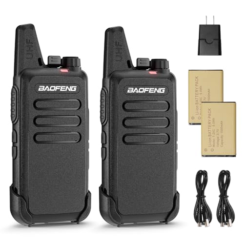BAOFENG T22 Walkie Talkies 2-Pack for Adults, 22 FRS Channels, Compact Business Radio