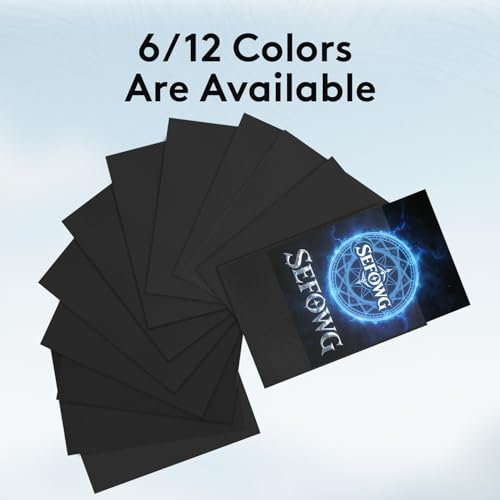 600 Pack Black Matte Card Sleeves for Magic and Trading Cards - Clear Front