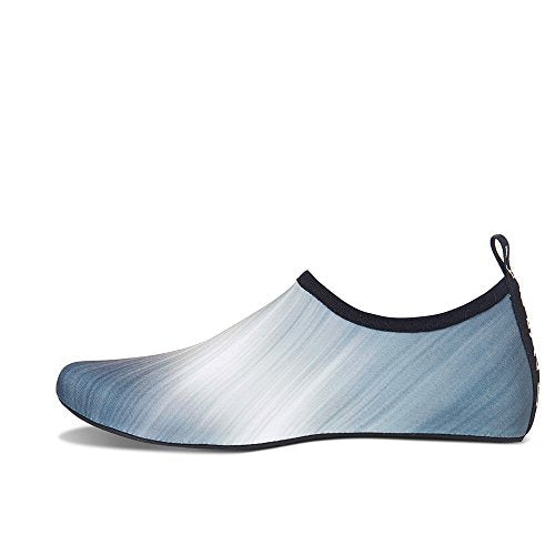 Water Shoes for Women Men Kids Barefoot Quick-Dry Aqua Socks - Gradient Gray, 7-8 Women / 6-7 Men