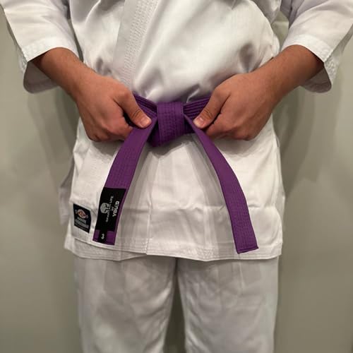 Victorbudo USA Martial Arts Belt, Purple, Size 1, 100% Cotton