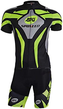 sponeed Men Cycle Outfit Set Bicycle Jersey Road Biker Shorts Trianthlon Cycling Gear Shirts