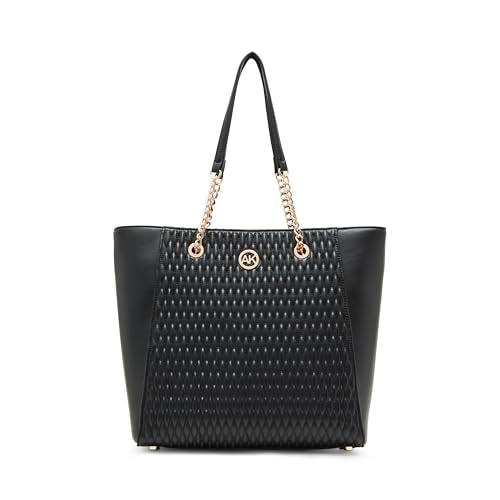 Anne Klein Medium Ruched Tote with Chain Straps