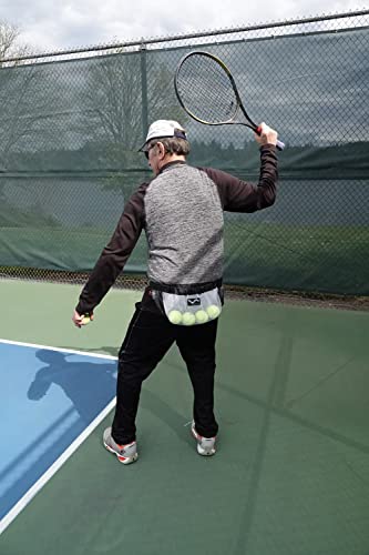Ballzie Pickleball Holder Black - Adjustable Sports Ball Pouch for Tennis & Pickleball