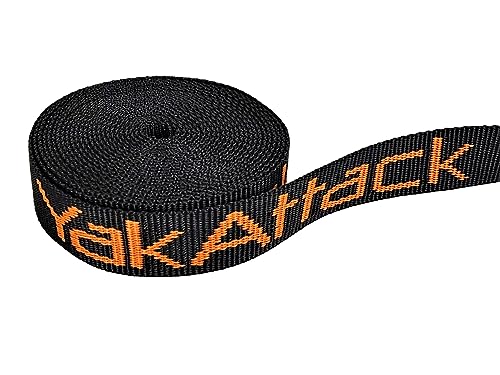 15 ft Cam Strap Webbing Pack for Kayaks & Outdoor Gear - Black and Orange