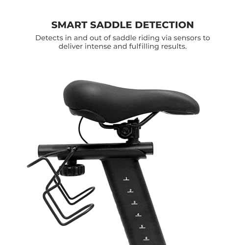 Freebeat Boom Basic Smart Indoor Cycling Bike, Swiss Design Space-Saving Exercise Bike for Home, Auto Resistance, Stationary Bike with Screen, Bluetooth, Gamified Rides with Expert Instructors (Arctic White)