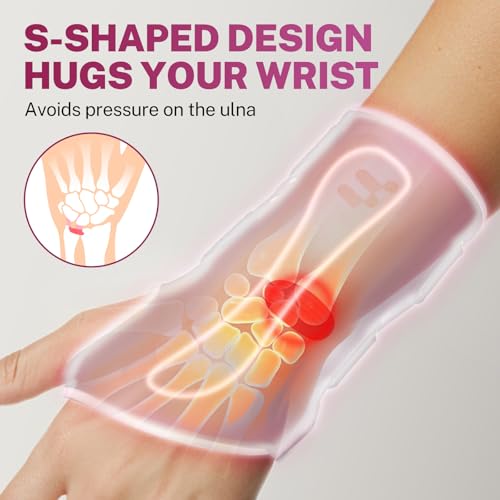 Ultra Thin Carpal Tunnel Wrist Brace, Breathable Yoga Fabric with S-Splints for Pain Relief, Tendonitis, Typing & Sleeping, Injury Recovery (Right Hand, M)