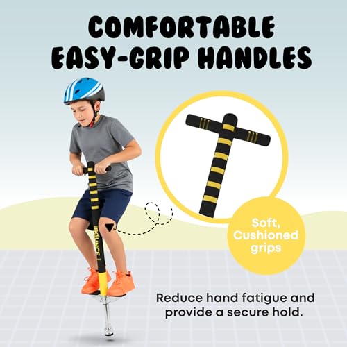 Kids Pogo Stick for 40-80 Lbs - Black & Yellow Durable Outdoor Toy