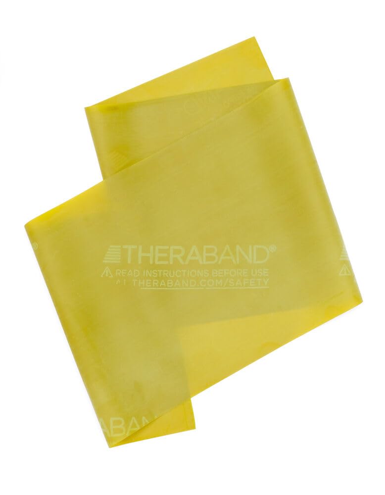 THERABAND Resistance Bands, 5 Foot, 15 Count Professional Latex Elastic Bands For Upper & Lower Body Exercise, Physical Therapy, Pilates, At-Home Workouts, & Rehab, Heavy Green, Intermediate, Level 3