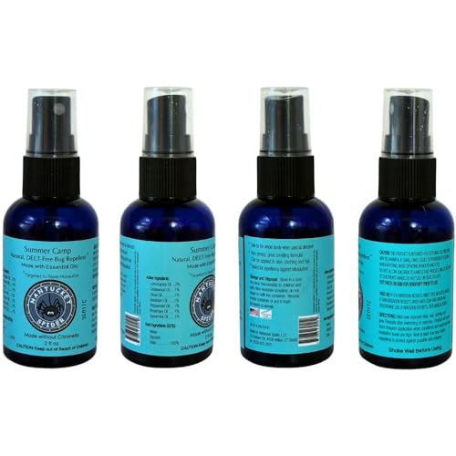 Summer Camp Insect Repellent Spray 3-Pack - DEET & Citronella-Free, Essential Oil Bug Spray for Kids & Family, 2 oz Each