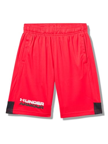 Under Armour Boys' Tech Graphic Shorts XL Red Black Gray - Kids Sportswear