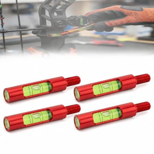 Dual-Axis Aluminum Bow Level Kit for Archery & Compound Bows - Lightweight Screw-In