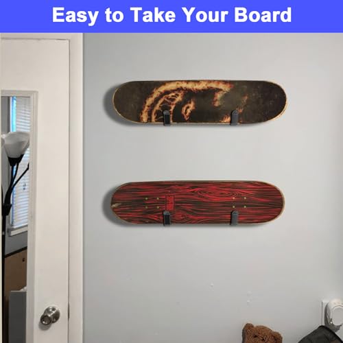 Black 6 Pack Snowboard Wall Mount Clips for Storage & Display