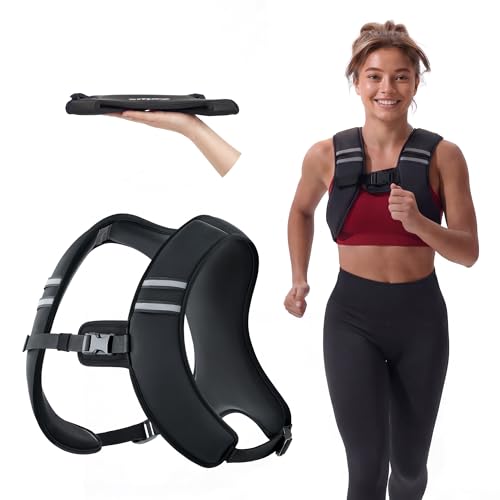 Weighted Vest for Women Men Black 5 lb Washable Slim Fit Fitness Equipment