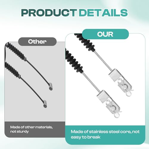 Golf Cart Brake Cable Kit for Club Car DS 1981-1999 Stainless Steel Core