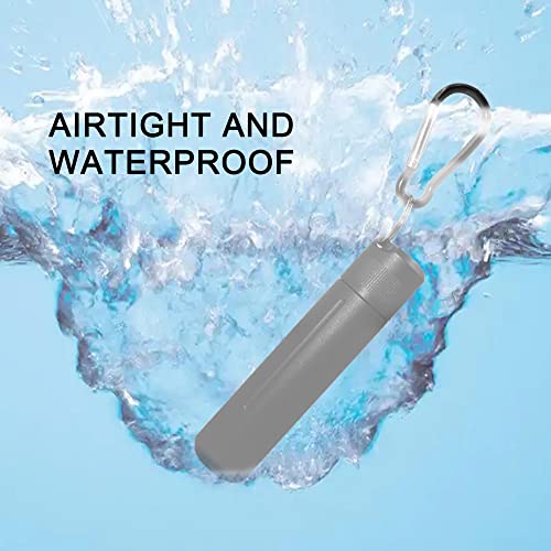 Smell Proof Airtight Storage Containers Set with Carabiners - Waterproof Aluminium Seed Jars for Outdoors Survival