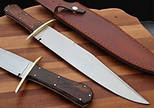 Custom Handmade D2 Steel 15.00 Inches Hunting Knife - Beautiful Rose Wood Handle (REG -1118)