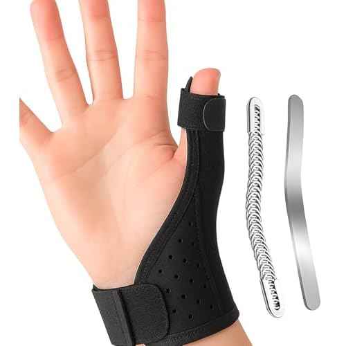 Thumb Brace Right Left Hand - Choose Spring Stabilizer or Aluminum Spica Splint Support for Arthritis,Trigger Finger,Tendonitis,CMC Joint Pain Relief, Adjustable Wrist/Finger Strap for Women Men
