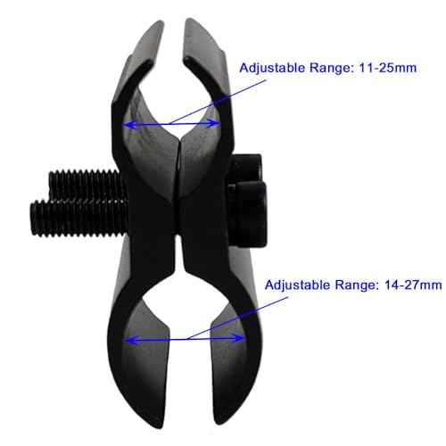 Adjustable Torch Bracket Clamp Flashlight Mount Holder with Stainless Steel Screws