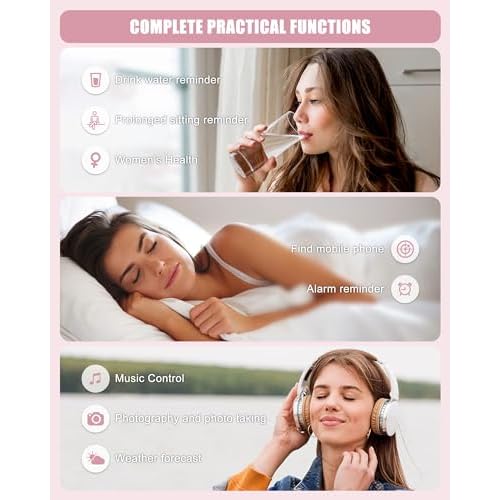 Fitness Tracker, Smart Watch for Women Men with 24/7 Heart Rate/Blood Pressure/Blood Oxygen Monitor,Sleep Tracker,Step & Calorie Counter, IP68 Waterproof Fitness Watches Compatible with Android&iPhone