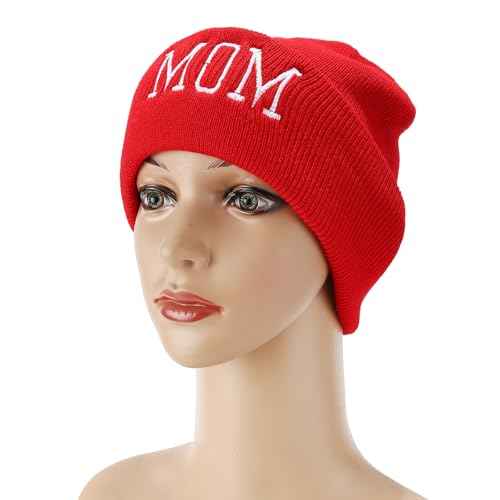 Letter Embroidered Beanie Hat Thanksgiving Gift Cuffed Skull Cap Knit Winter Warm Watch Hats for Women, Men