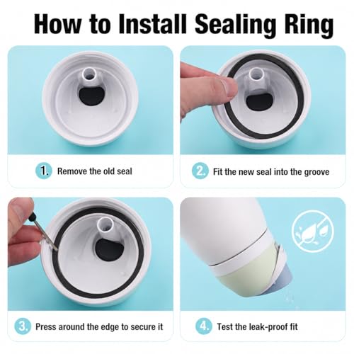 Joshey Rubber Seal Replacement Gasket Stopper Set for Owala FreeSip 8 oz