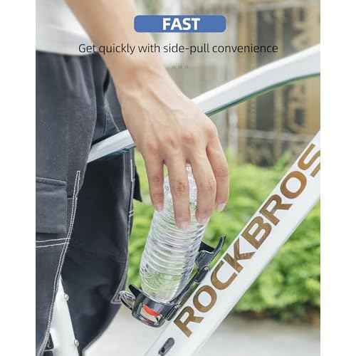 ROCKBROS Bike Water Bottle Holder, Lightweight Durable Bike Water Bottle Cage, Water Bottle Holder for Road Mountain Bikes