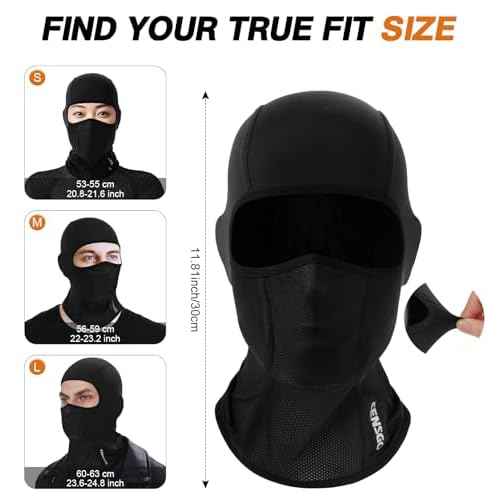 CENSGO Cooling Motorcycle Balaclava Helmet Liner, Breathable Face Cover, Lightweight Shiesty Mask for Men Women Summer Riding