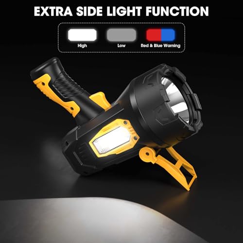 Rechargeable 2,000,000 Lumens LED Spotlight with Cob Light for Outdoor Camping Boating
