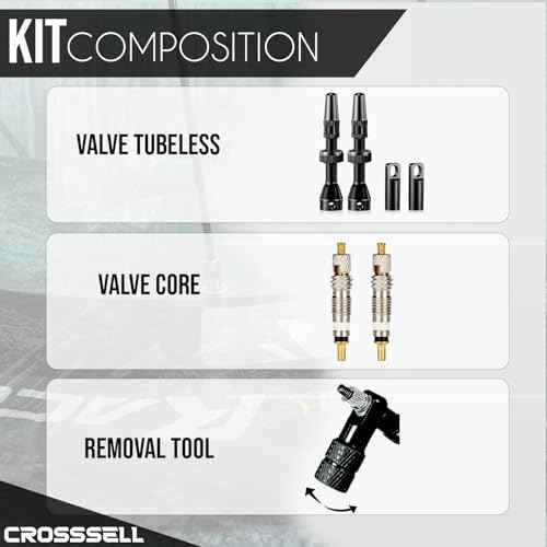Tubeless Presta Valve Stems 44mm ? Lightweight Aluminum Pair with Removable Cores & Caps ? Orange ? Compatible with MTB & Road Bike Rims Black