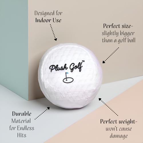 3-Inch Plush Indoor Golf Balls for Practice - Soft, Damage-Free Swing Training