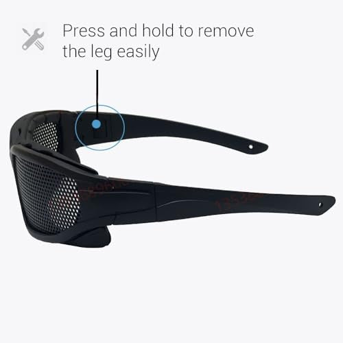 Wire Mesh Safety Glasses,Safety Goggles Breathable Shock Resistant Iron Mesh,Glasses for Military Cs Outdoor Game Fans Activity