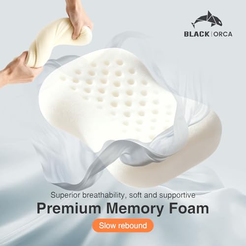 Memory Foam Camping Pillow for Backpacking & Travel - Supports Neck & Deep Sleep