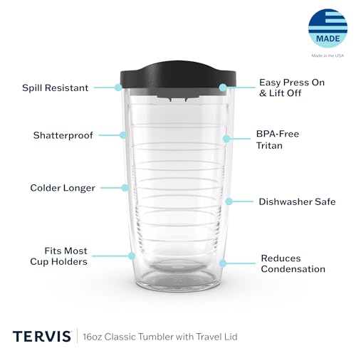 16oz Insulated Tervis Shamrock Travel Tumbler - Keeps Drinks Hot & Cold