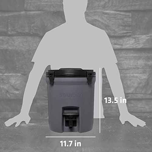 STANLEY Adventure Fast Flow Water Jug 2 Gallon Leakproof Ice Water Dispenser Insulated Beverage Cooler Easy Pour Spigot and Latched Foam Lid BPA-Free