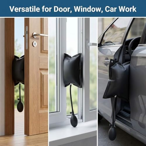 Air Pump Wedge 4 Pack - Adjustable Inflatable Door, Window & Vehicle Spacer