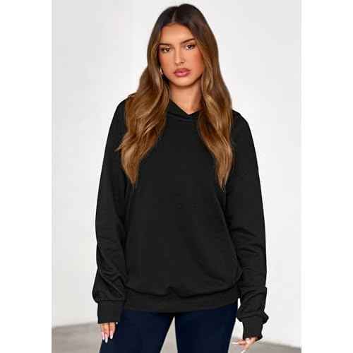 PRETTYGARDEN Hoodies for Women Oversized Pullover Sweatshirts 2025 Ruched Long Sleeve Casual Tops Fall Fashion Y2K Clothes