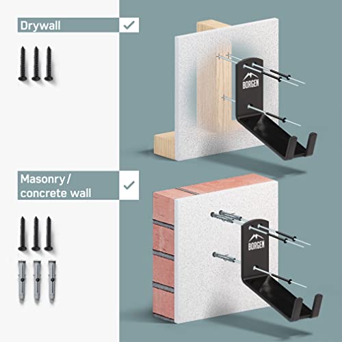 Wall Mount Pedal Hooks for E-Bike & MTB Set of 3 - Black