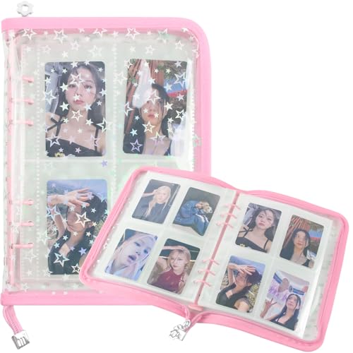 Pink A5 Photocard Binder with 200 Pockets for K-Pop Collectibles