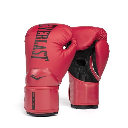 Everlast Elite 2 Boxing Gloves - Red 16 oz - Superior Support & Impact Protection