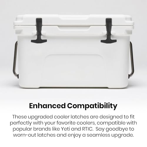 Upgraded Cooler Latches & Drain Plug Kit - Durable Rubber, Compatible with Yeti Roadie, Tundra, Tank, and RTIC