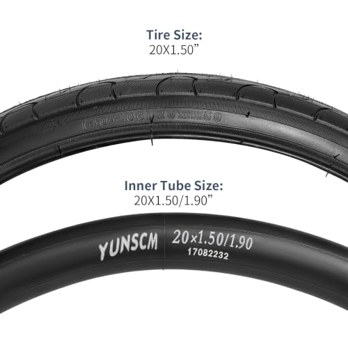 Black 20x1.50 Bike Tires - Folding Replacement Bicycle Tires