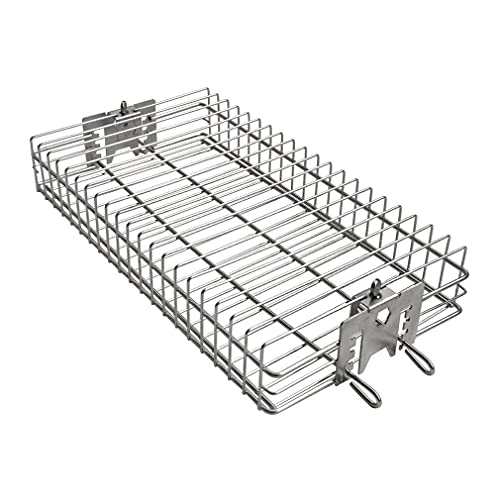 Onlyfire Chrome Plated Steel Flat Rotisserie Basket for Most Grills - Variation of This Listing