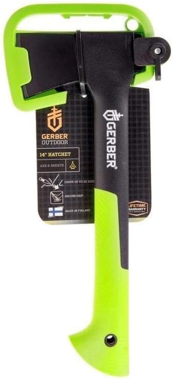 Gerber Gear Freescape Hatchet, Forged Steel Blade Axe with Sheath for Survival, Bushcraft and Camping Gear, Lightweight and Durable