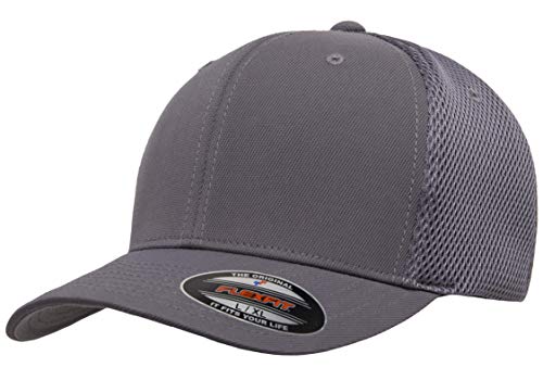 Ultrafibre Airmesh Fitted Baseball Cap - Dark Grey, Small-Medium