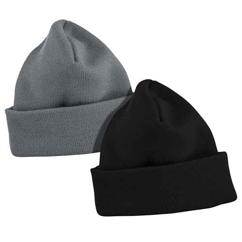 Thick Winter Beanie for Men Women Stretchy Thermal Knit Premium Cuffed Hat Skull Cap Toboggan