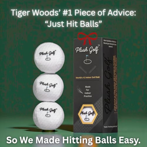 3-Inch Plush Indoor Golf Balls for Practice - Soft, Damage-Free Swing Training