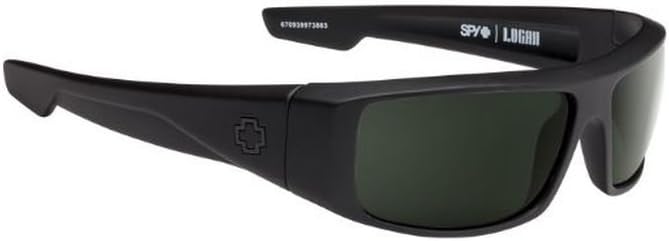 Spy Logan Sunglasses Matte Black With Happy Gray Green Polarized Lens