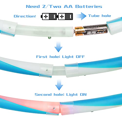 LED Fitness Hoop 24 Inch Color-Changing Light Exercise Hoop for Dance & Workout