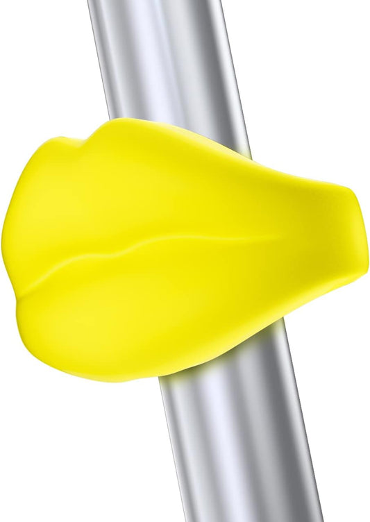 Volo Mmm Lip Shape Bike Rechargeable Tail Lights for Night Riding Fun Bicycle Decorations Skateboard Scooter BMX Accessories Kids Gift Soft Lights Led Flashing MTB Rear Safety Cycling Silicone